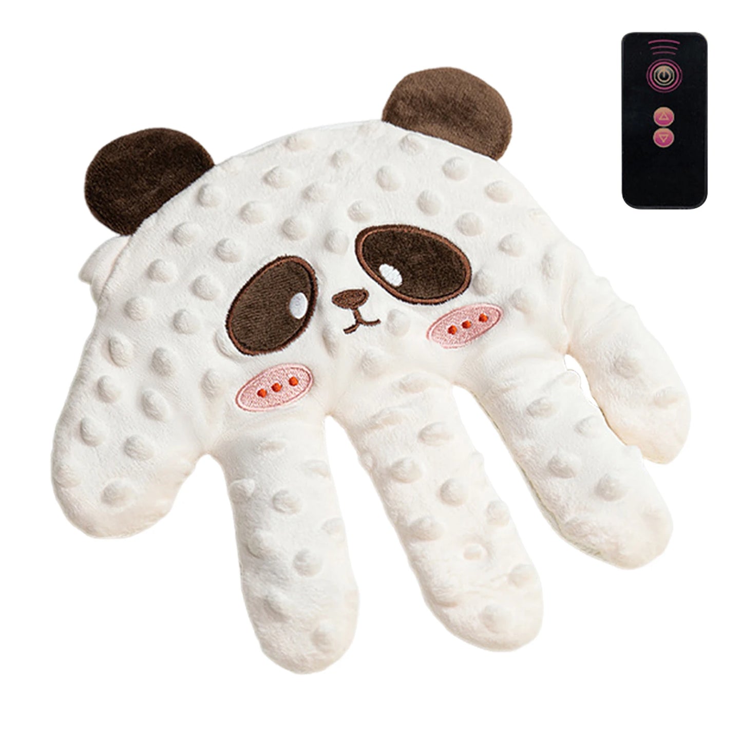 Coussin panda fibre